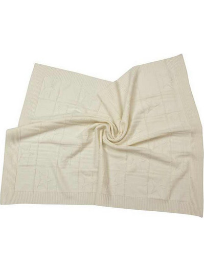 Anna Riska Unicolour Jacquard Joy Κουβέρτα Κούνιας Πλεκτή 110x140 Λευκή