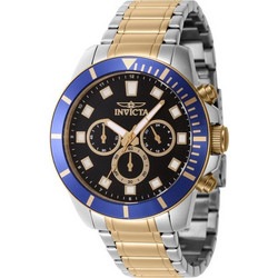 Invicta Pro Diver Ανδρικό Ρολόι με Ασημί Χρυσό Μεταλλικό Μπρασελέ 46047