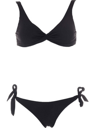 Gsecret Bikini Set Τριγωνάκι με Ενίσχυση Μαύρο 113-28582