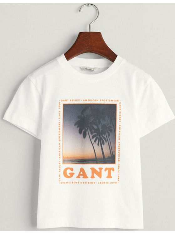 Gant Παιδικό T-Shirt Κοντομάνικο Λευκό 3G805197-110