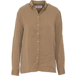 Ice Play Camicia Μακρυμάνικο Γυναικείο Πουκάμισο Μονόχρωμo Καφέ G081P5371178