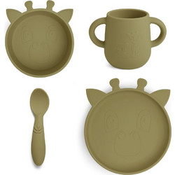 Nuuroo Lykke Βρεφικό Σετ Φαγητού Σιλικόνης Olive Green 4τμχ