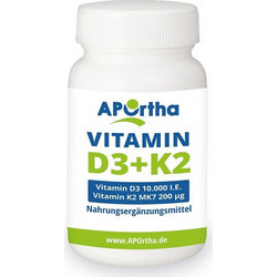Aportha Vitamin D3 10000iu & K2 120 Κάψουλες