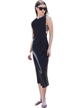 AGGEL Midi Καλοκαιρινό Καθημερινό Φόρεμα Μαύρο SS43020KF-1009