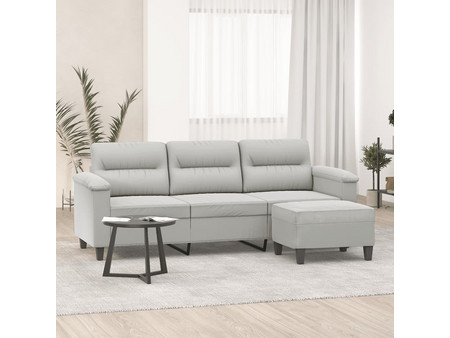 vidaXL Τριθέσιος Καναπές Microfiber Γκρι 210x77x80cm 3201232