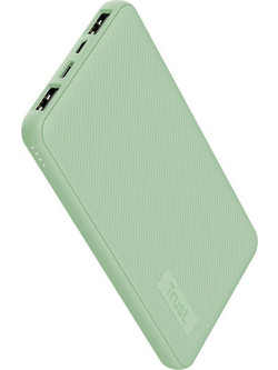 Trust 25029 Power Bank 10000mAh 15W με 2 Θύρες USB-A & Θύρα USB-C Green