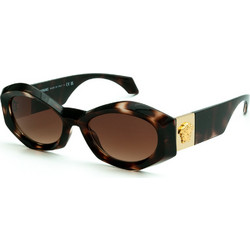 Versace VE4466U 54613B Γυναικεία Γυαλιά Ηλίου Οβάλ Κοκάλινα Ταρταρούγα με Καφέ Polarized Φακό