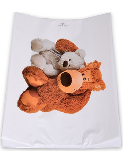 Cangaroo Plush Bears Μαλακή Αλλαξιέρα Μωρού Πλαστική 67x44cm Λευκή