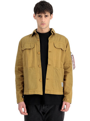 Alpha Industries Ανδρικό Πουκάμισο Βαμβακερό Μακρυμάνικο Overshirt Ταμπά 146110-13