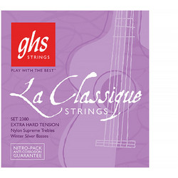 GHS 2380 Σετ 6 Χορδές Κλασικής Κιθάρας Nylon 29-46" Extra Hard Tension