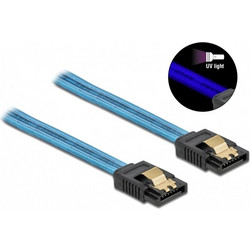 Powertech CAB-W037 Καλώδιο Σκληρού Δίσκου 7-Pin SATA III to 7-Pin SATA III 0.7m Blue