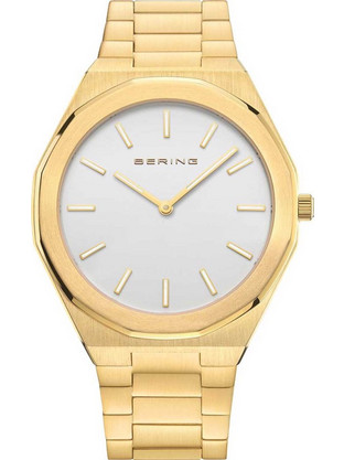 Bering Classic Ανδρικό Ρολόι με Χρυσό Μεταλλικό Μπρασελέ 19641-730