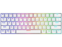 SAVIO Whiteout X2 Ασύρματο Μηχανικό Gaming Πληκτρολόγιο 60% με Outemu Blue Διακόπτες RGB White
