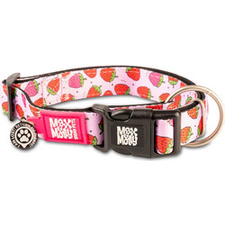 Max & Molly Strawberry Dream Κολάρο Σκύλου Ροζ 2.5x39-62cm