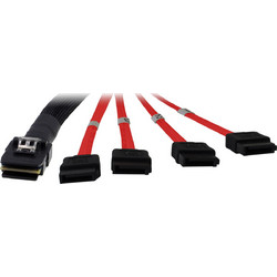Inter-Tech 88885301 Καλώδιο Σκληρού Δίσκου mini SAS to 4 x Mini SAS 1m Red