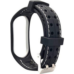 Beline Smart Λουράκι Σιλικόνης Black / White (Xiaomi Mi Band 5 / 6)