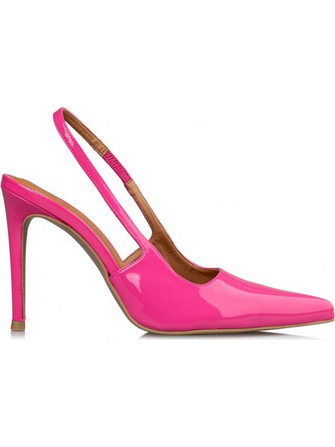 Envie Shoes Γόβες Slingback Λουστρίνι με Τακούνι Στιλέτο Φούξια E02-17090-54