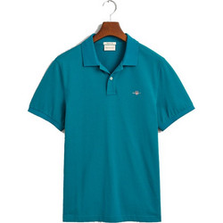 Gant Ανδρική Μπλούζα Polo Κοντομάνικη Πετρόλ 3G2210-340
