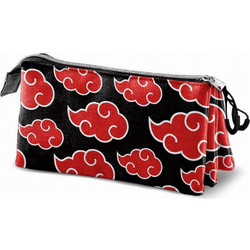 Karactermania Naruto Shippuden Kanji Κασετίνα με 3 Θήκες Μαύρη Κόκκινη 06346