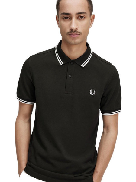 Fred Perry Ανδρική Μπλούζα Polo Κοντομάνικη Μαύρη M3600-T50
