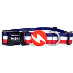 Dashi Stripes Κολάρο Σκύλου Κόκκινο Μπλε 1.5x28-42cm
