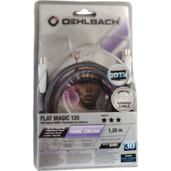 OEHLBACH Καλώδιο Flat HDMI Male to HDMI Male 1.2m Black D1C50481