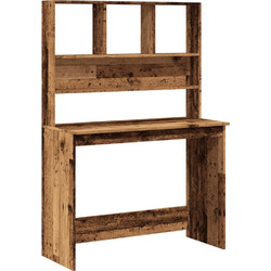 vidaXL Γραφείο Ξύλινο με Βιβλιοθήκη 102x45x148cm 855834