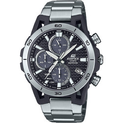 Casio Edifice Ανδρικό Ρολόι Χρονογράφος Solar με Ασημί Μεταλλικό Μπρασελέ EFS-S640D-1AVUEF