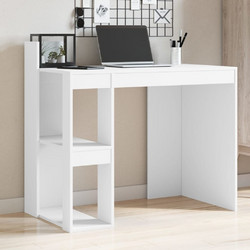 vidaXL Γραφείο Ξύλινο με Βιβλιοθήκη 103.5x56.5x94cm 847975