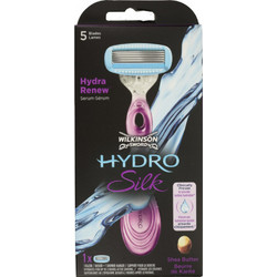 Wilkinson Sword Hydro Silk Γυναικείο Ξυραφάκι με Ανταλλακτικές Κεφαλές με 5 Λεπίδες & Λιπαντική Ταινία 1τμχ