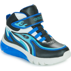 Geox Ciberdron Παιδικά Sneakers Μποτάκια με Φωτάκια Μαύρα Μπλε J46LBC05411C0245