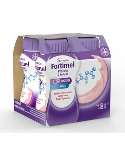 Nutricia Fortimel 2 kcal Φράουλα Πρωτεΐνη 4x200ml