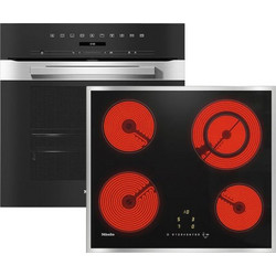Miele Φούρνος Ηλεκτρικός Άνω Πάγκου 76lt 59.5cm H 7260 BPμε Κεραμικές Εστίες KM 6520FR