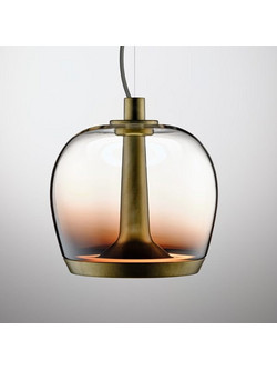 Leucos Aurelia S22 Brass/Burgundy Κρεμαστό Φωτιστικό Οροφής Μονόφωτο Μπρονζέ 0012479