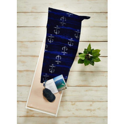 WhiteEgg Πετσέτα Θαλάσσης Microfiber Navy Μπλε 75x150cm S088