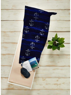WhiteEgg Πετσέτα Θαλάσσης Microfiber Navy Μπλε 75x150cm S088