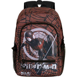 Karactermania Marvel Avengers Miles Morales Σχολική Τσάντα Πλάτης Δημοτικού Καφέ KMN05440