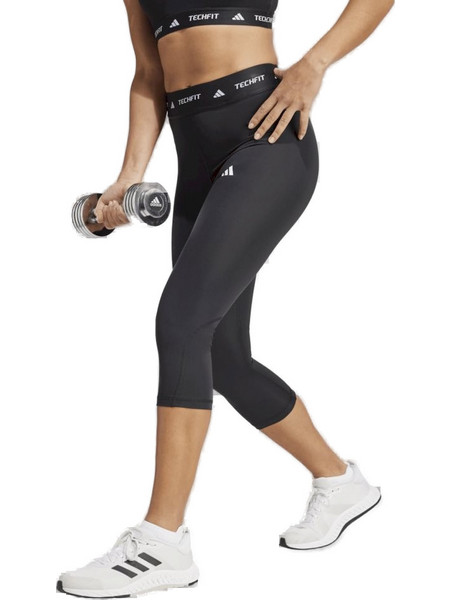 Adidas Techfit Γυναικείο Κολάν Capri Ψηλόμεσο Μαύρο IX8196