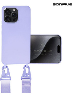 Sonique Silicone Strap Back Cover Lilac (iPhone 15 Pro Max)