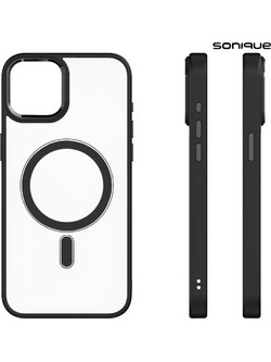 Sonique Magnetic Magmetal Back Cover Black (iPhone 15 Plus)