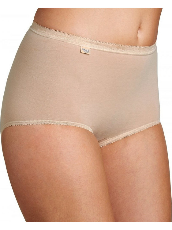 Sloggi Maxi Βαμβακερό Ψηλόμεσο Γυναικείο Slip Μπεζ 10005037-0026