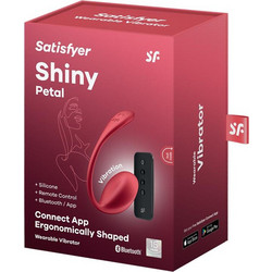 Satisfyer Shiny Petal VIbrator Δονητής Egg για Ζευγάρια με App Control Κόκκινος