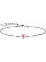 Thomas Sabo Γυναικείο Βραχιόλι Αλυσίδα με Καρδιά με Ζιργκόν A2157-051-9