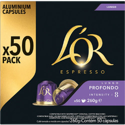 L'Or Κάψουλες Espresso Lungo Profondo Συμβατές με Μηχανή Nespresso 50τμχ