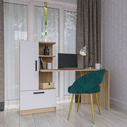 Standart Γραφείο Ξύλινο με Βιβλιοθήκη 120x59x150cm GR-STANDARDDESK