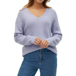 Vero Moda Γυναικεία Πλεκτή Μπλούζα με V Λαιμόκοψη Λιλά 10233357