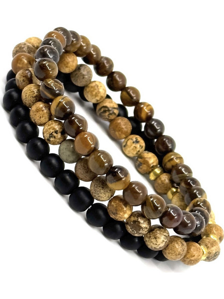 Legend Accessories Σετ Ανδρικά Βραχιόλια LGD-BR-2028 3τμχ