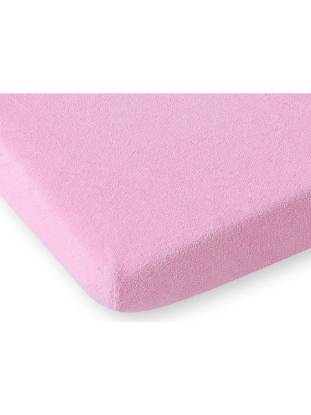Bobono Frotte Βρεφικό Σεντόνι Κούνιας με Λάστιχο 60x120 Pink