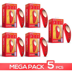 IntoYou Panty Vibrator Κλειτοριδικός Δονητής για Ζευγάρια με App Control Κόκκινος 5τμχ