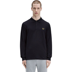 Fred Perry Ανδρική Μπλούζα Polo Μακρυμάνικη Μαύρη M6006-Q324
